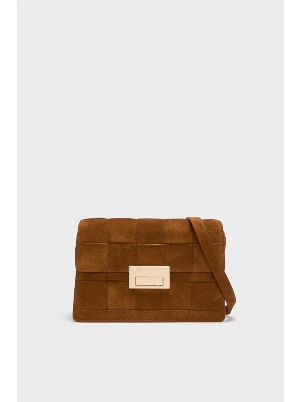 Loeffler Randall Woven Cacao Suede Delphine Crossbody Bag in Cacao New Purse